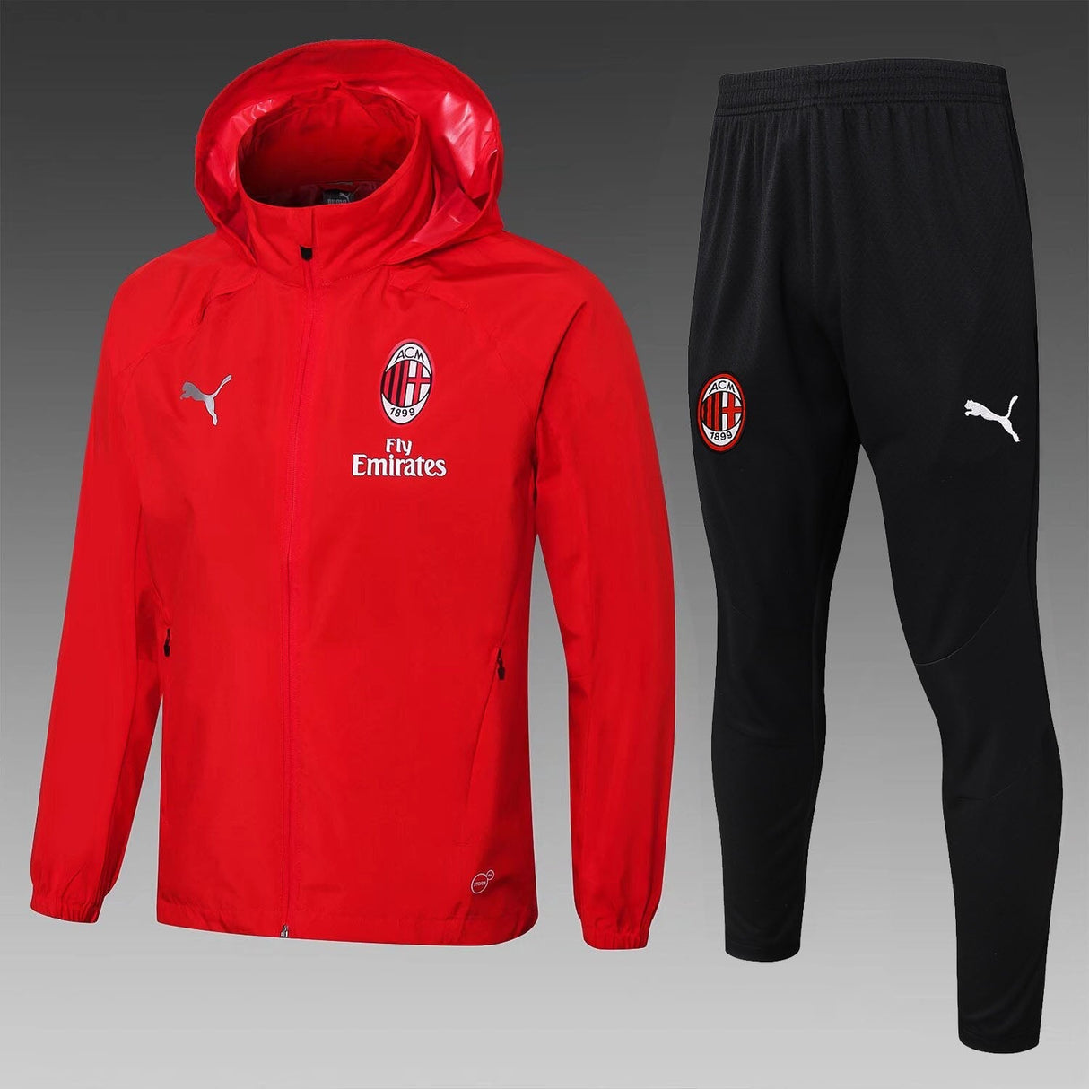 Tuta Milan con cappuccio rosso 2025
